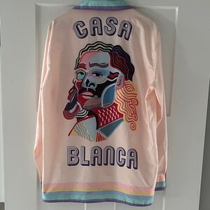 Casablanca Tennis Club Men's Pink Dress Shirt